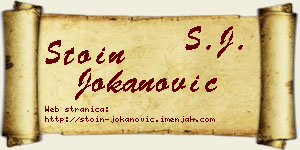 Stoin Jokanović vizit kartica